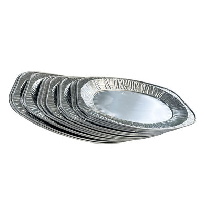 Grote roostercontainer voedselkwaliteit wegwerp ovale aluminiumfolie kalkoenbak voor barbecue