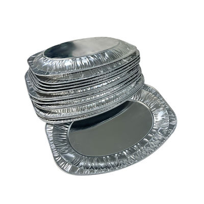 Grote roostercontainer voedselkwaliteit wegwerp ovale aluminiumfolie kalkoenbak voor barbecue