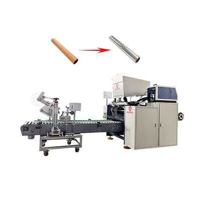 Volledig automatische aluminiumfolie rollen rewinder machine met magnetische poederclutch 25N.m