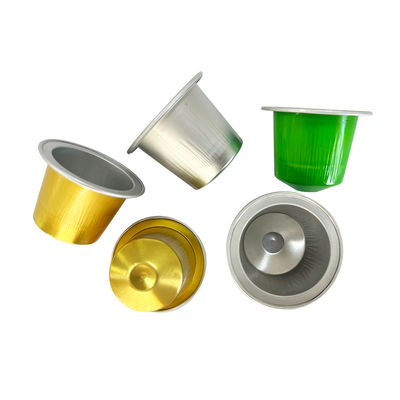 Productie van koffiecapsules met aluminium kleine aluminiumfoliecontainers