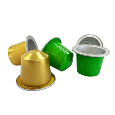 Productie van koffiecapsules met aluminium kleine aluminiumfoliecontainers