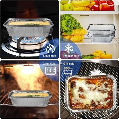 Eenmalige aluminiumfoliecontainers met speciale eigenschappen voor het bereiden van kerstmaaltijden voor de horeca