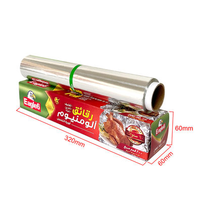 Voedingsmiddelen Huishoudelijk 5m-300m Heavy Duty Aluminium Foil Roll met aangepaste kleur doos