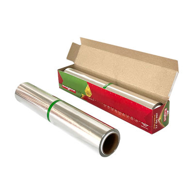 Voedingsmiddelen Huishoudelijk 5m-300m Heavy Duty Aluminium Foil Roll met aangepaste kleur doos