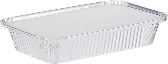 Voedingsmiddelenklasse 8011 Wegwerpfolie van aluminium Voedingsmiddelenbak rechthoekig 8389 met papieren deksels