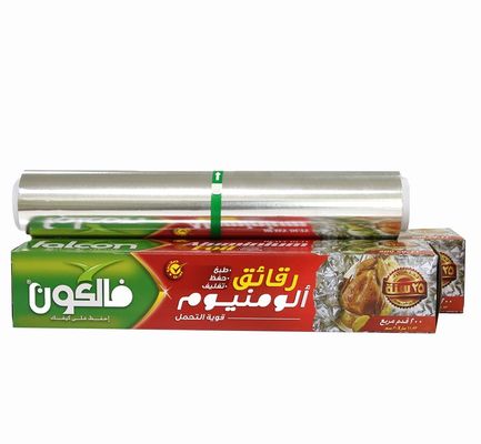 62m zilveren aluminium folie papier aluminium folie rol voor de keuken met aangepast logo